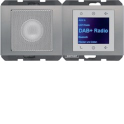 Radio Touch met luidspreker DAB+, berker K.5 edelstaal gelakt